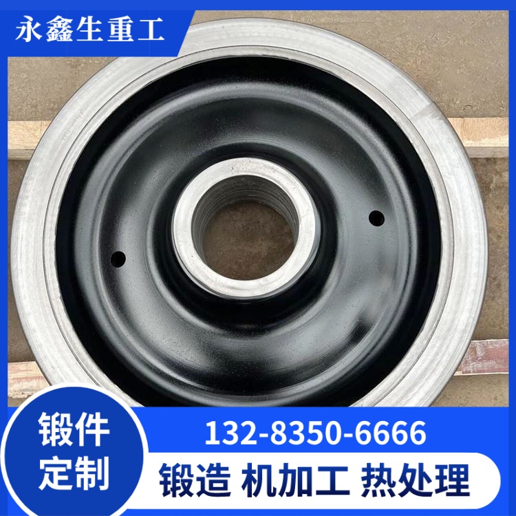 高纯度碳素钢桥式行车轮锻件